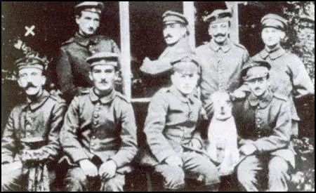 Adolf Hitler (bottom left) during the First World War.