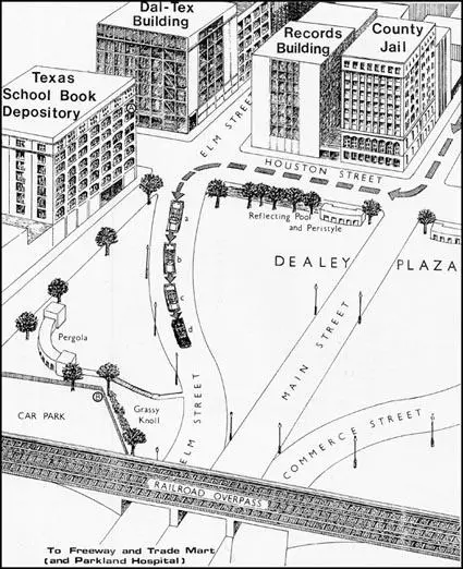 Drawing taken from David Simkin's book, The Assassination of President Kennedy.