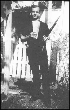 Photograph of Lee Harvey Oswaldtaken on 31st March, 1963.