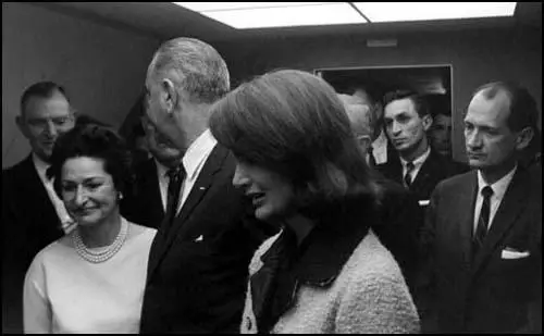 Albert Thomas winks at Lyndon Baines Johnson