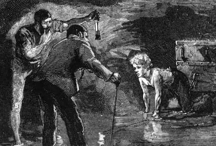 Picture used by Herbert Ingram as part of his campaign in theIllustrated London News to bring an end child labour in the mines.