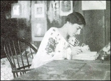 Ella Winter in her study at Carmel.