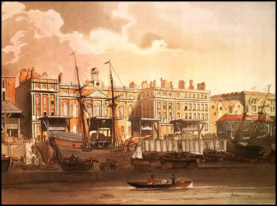 Rudolf Ackermann, Custom House, from Microcosm of London (1808)