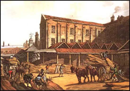 Rudolf Ackermann, Leadenhall Market, from Microcosm of London (1808)