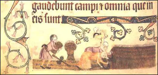 Reaping, Geoffrey Luttrell Psalter (1325)