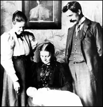 Annie Ramsay holds the MacDonald's first child.