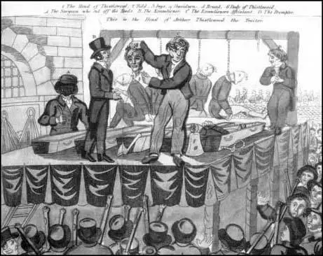 The Execution of Arthur Thistlewood at Newgate (1820)