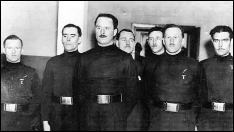 Oswald Mosley with members of the British Union of Fascists
