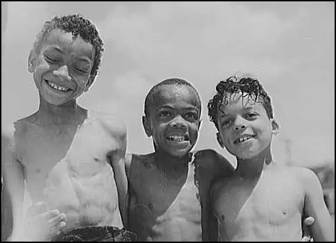 Gordon Parks took this picture of three youngsters fromthe Frederick Douglass housing project in June, 1942.