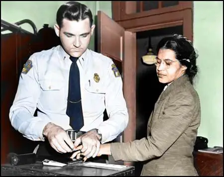 Rosa Parks having her fingerprints takenafter her arrest on 1st December, 1955.
